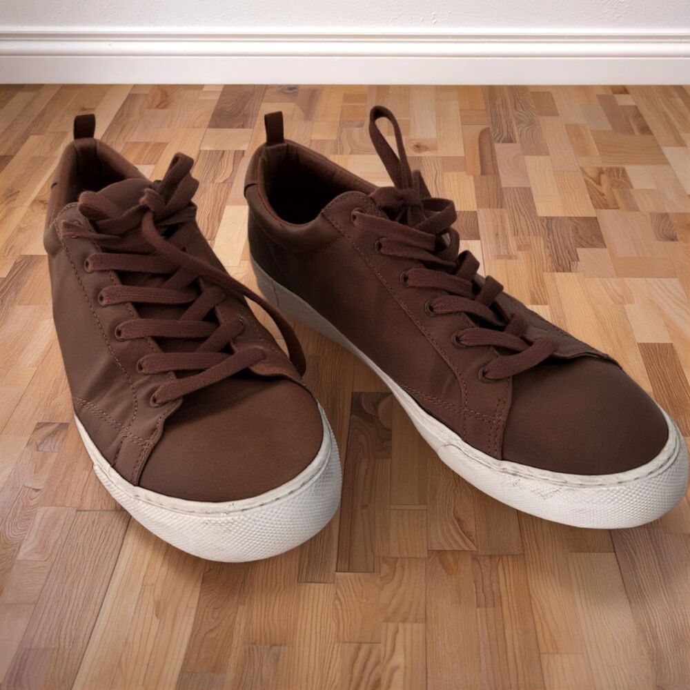 Banana Republic Men's Brown Cognac Leather Sneakers Size 12 Casual Versatile